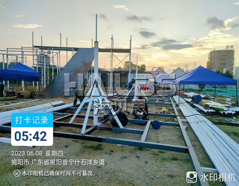 廣東揭陽無動(dòng)力樂園施工現(xiàn)場(chǎng)
